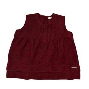 Anntarah Alpaca Wool Dress Red Black Jumper Shell Girls Toddler Size 4